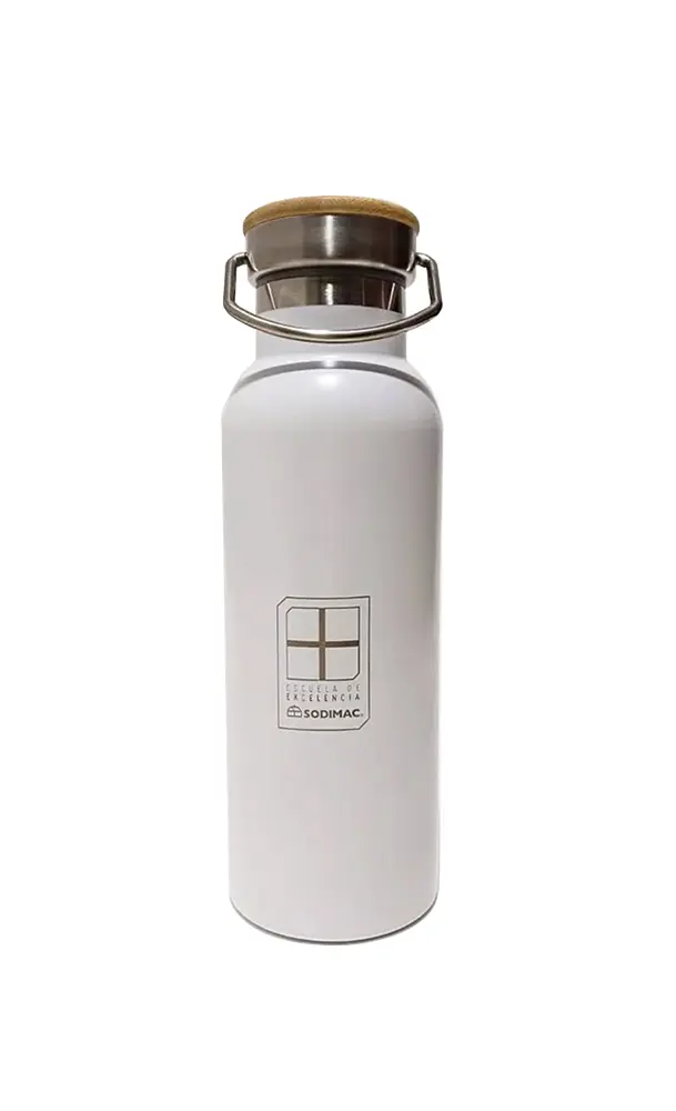 Botella de aluminio grabada en laser